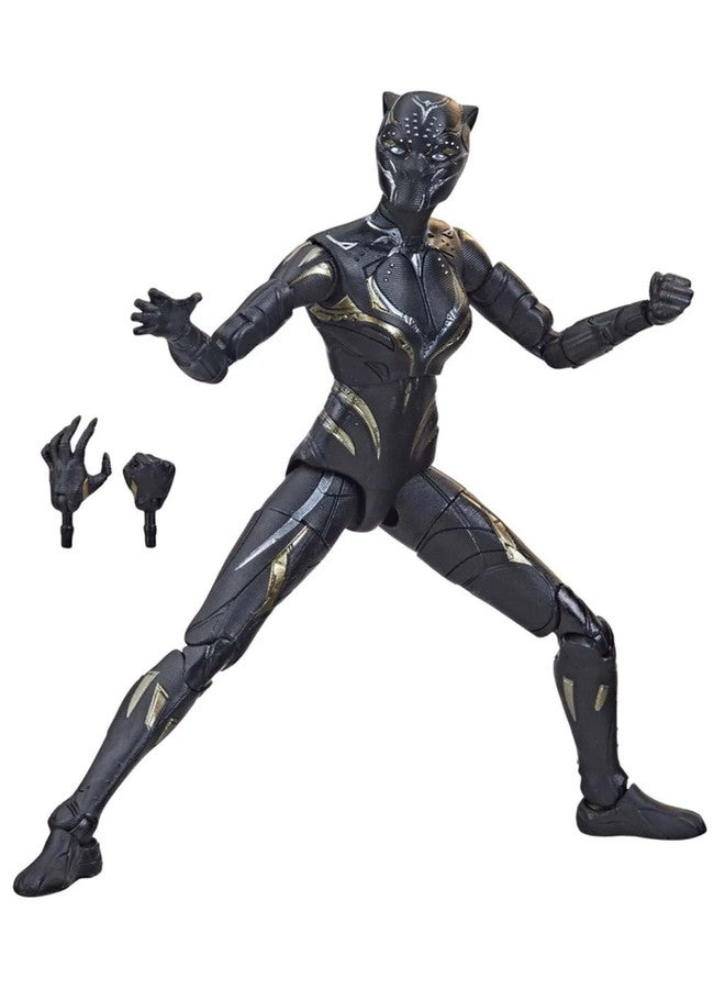 بلاك بانثر مجسم شخصية النمر الأسود من سلسلة مارفل ليجندز، واكاندا للأبد، بحجم 6 بوصات، من عالم مارفل السينمائي، مع ملحقين. - Image 3